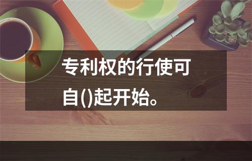 专利权的行使可自()起开始。