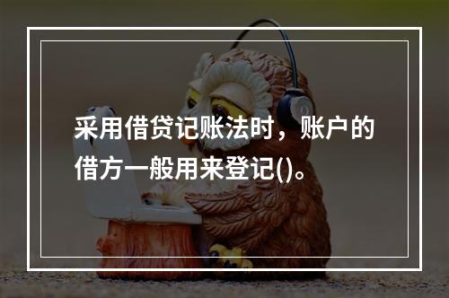 采用借贷记账法时，账户的借方一般用来登记()。