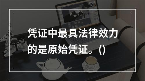 凭证中最具法律效力的是原始凭证。()