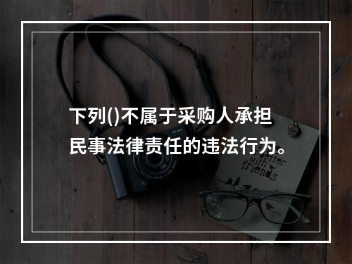 下列()不属于采购人承担民事法律责任的违法行为。