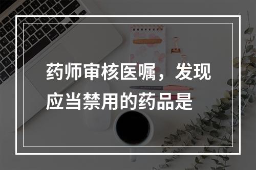 药师审核医嘱，发现应当禁用的药品是