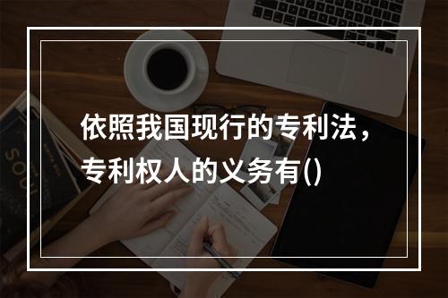 依照我国现行的专利法，专利权人的义务有()