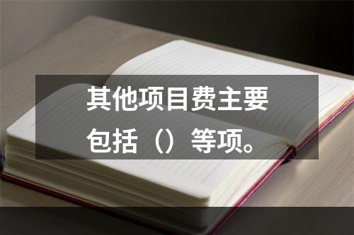 其他项目费主要包括（）等项。