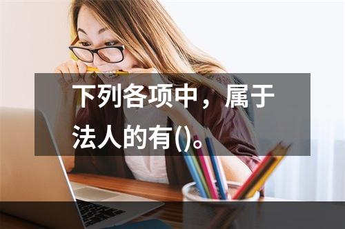 下列各项中，属于法人的有()。