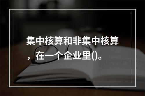 集中核算和非集中核算，在一个企业里()。