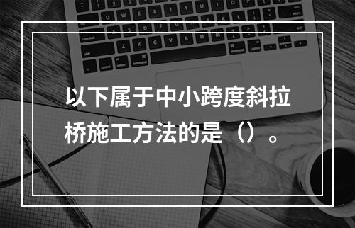 以下属于中小跨度斜拉桥施工方法的是（）。