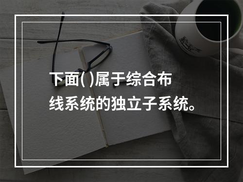 下面( )属于综合布线系统的独立子系统。