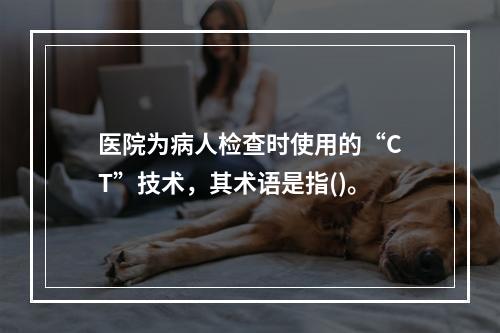 医院为病人检查时使用的“CT”技术，其术语是指()。