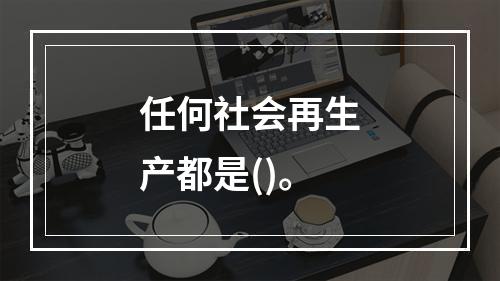 任何社会再生产都是()。