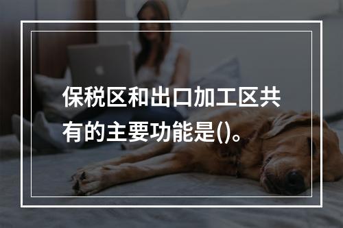 保税区和出口加工区共有的主要功能是()。