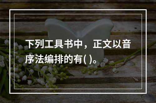 下列工具书中，正文以音序法编排的有( )。