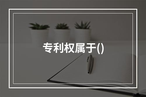 专利权属于()