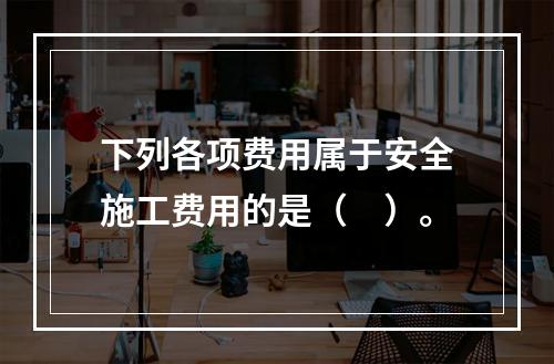 下列各项费用属于安全施工费用的是（　）。