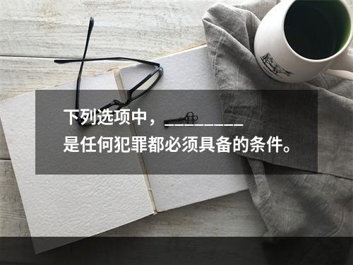 下列选项中，________是任何犯罪都必须具备的条件。