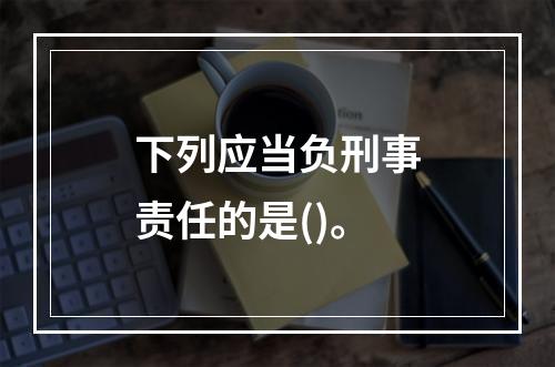 下列应当负刑事责任的是()。