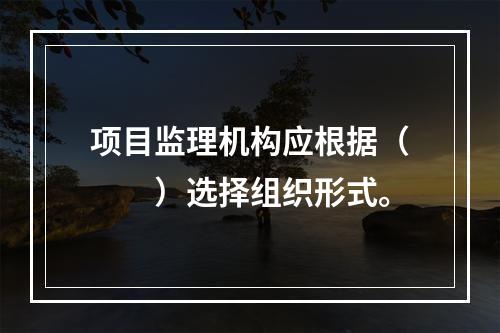 项目监理机构应根据（　　）选择组织形式。