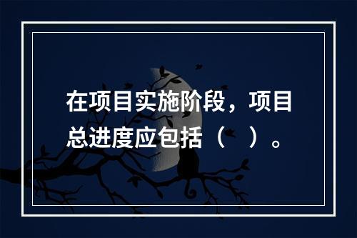 在项目实施阶段，项目总进度应包括（　）。