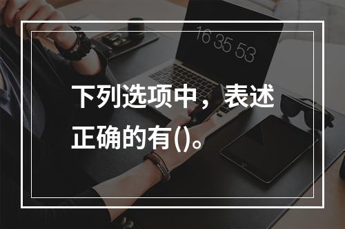 下列选项中，表述正确的有()。