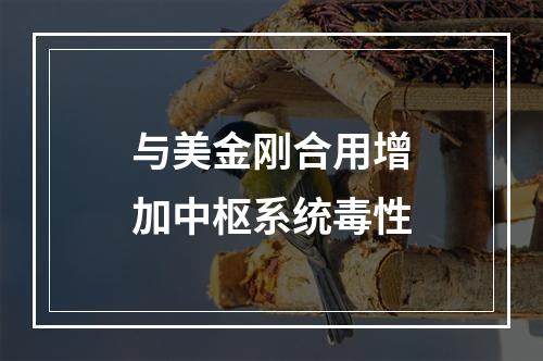 与美金刚合用增加中枢系统毒性