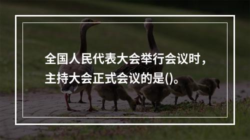 全国人民代表大会举行会议时，主持大会正式会议的是()。