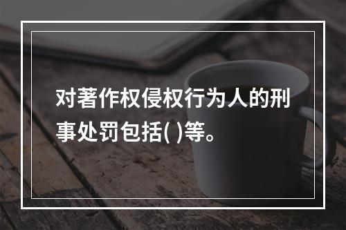 对著作权侵权行为人的刑事处罚包括( )等。