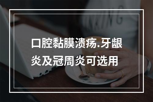 口腔黏膜溃疡.牙龈炎及冠周炎可选用