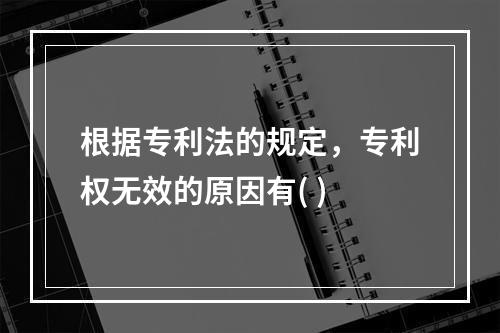 根据专利法的规定，专利权无效的原因有( )