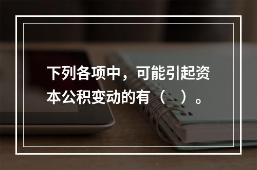 下列各项中，可能引起资本公积变动的有（　）。