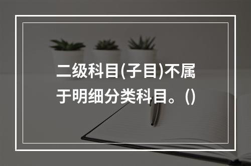 二级科目(子目)不属于明细分类科目。()