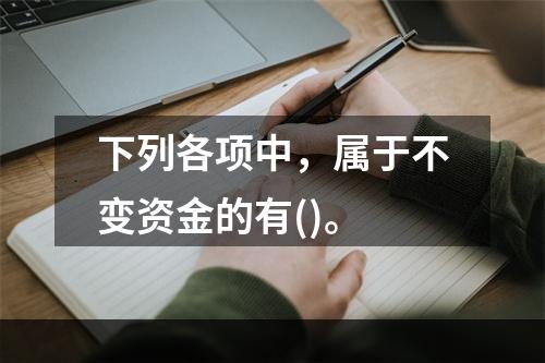 下列各项中，属于不变资金的有()。