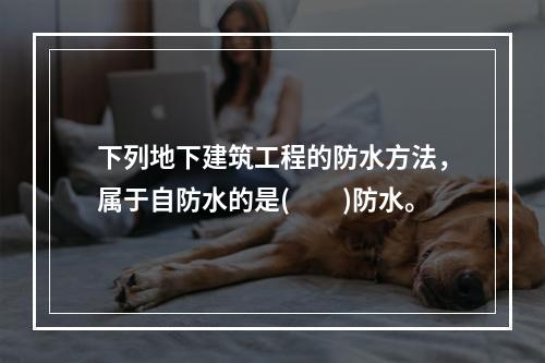 下列地下建筑工程的防水方法，属于自防水的是(　　)防水。