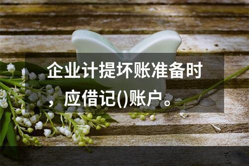 企业计提坏账准备时，应借记()账户。