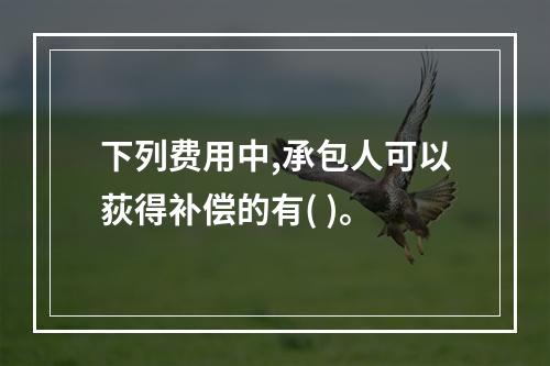 下列费用中,承包人可以荻得补偿的有( )。