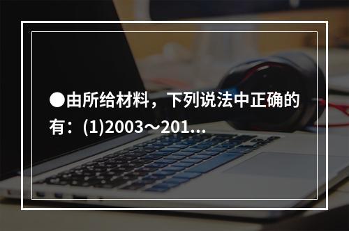 ●由所给材料，下列说法中正确的有：(1)2003～2013年