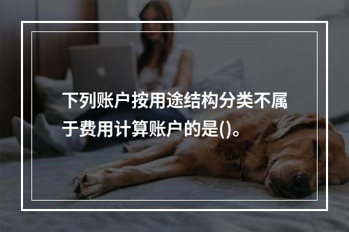 下列账户按用途结构分类不属于费用计算账户的是()。