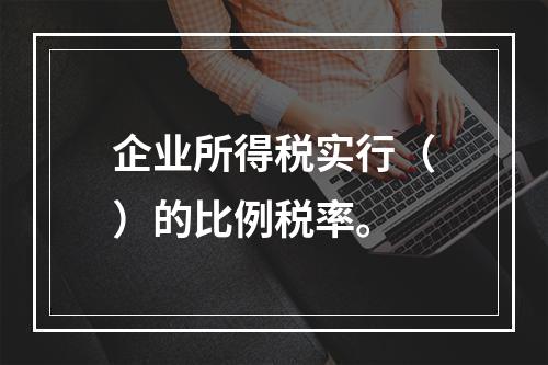 企业所得税实行（）的比例税率。