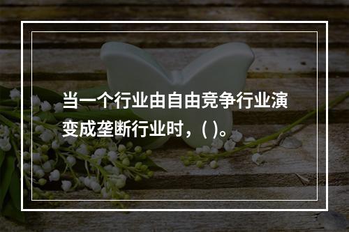 当一个行业由自由竞争行业演变成垄断行业时，( )。