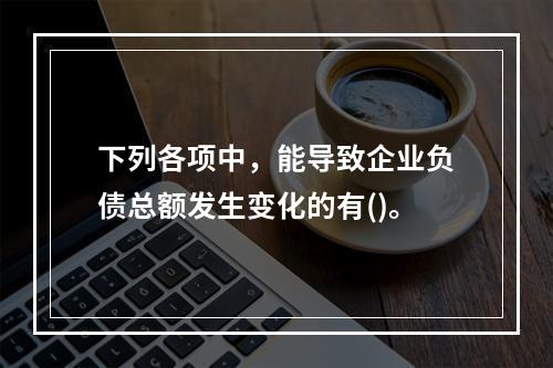 下列各项中，能导致企业负债总额发生变化的有()。