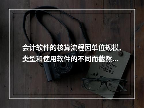 会计软件的核算流程因单位规模、类型和使用软件的不同而截然不同