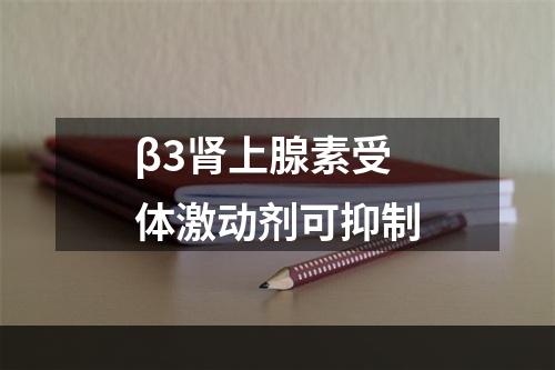 β3肾上腺素受体激动剂可抑制