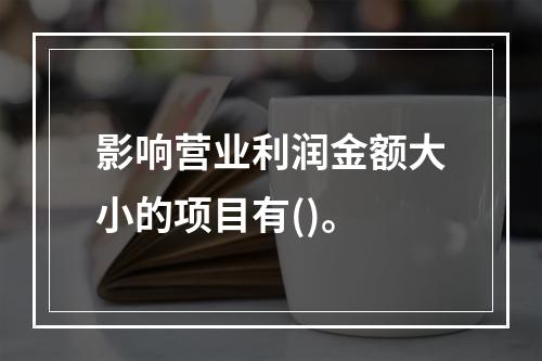 影响营业利润金额大小的项目有()。