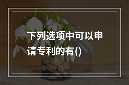 下列选项中可以申请专利的有()