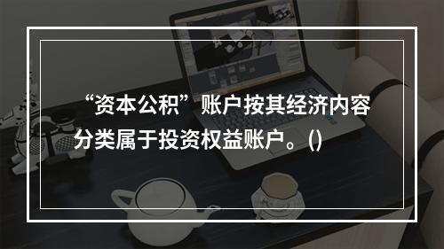 “资本公积”账户按其经济内容分类属于投资权益账户。()