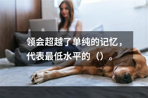 领会超越了单纯的记忆，代表最低水平的（）。