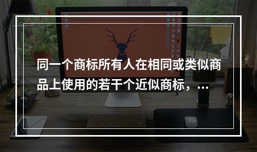 同一个商标所有人在相同或类似商品上使用的若干个近似商标，在这