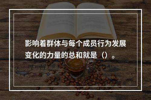 影响着群体与每个成员行为发展变化的力量的总和就是（）。