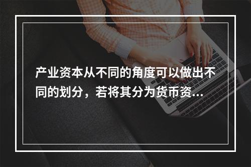 产业资本从不同的角度可以做出不同的划分，若将其分为货币资本、