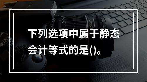 下列选项中属于静态会计等式的是()。