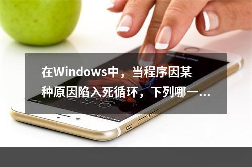 在Windows中，当程序因某种原因陷入死循环，下列哪一个方