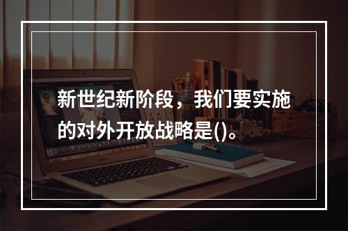 新世纪新阶段，我们要实施的对外开放战略是()。